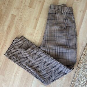 Plaid Pants - Brown
